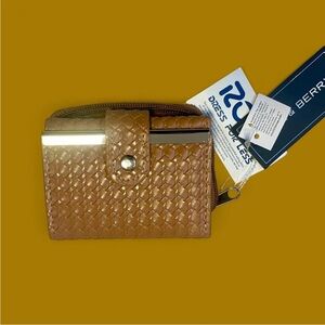 New Jane & Berry Brown Woven Tri Fold Wallet